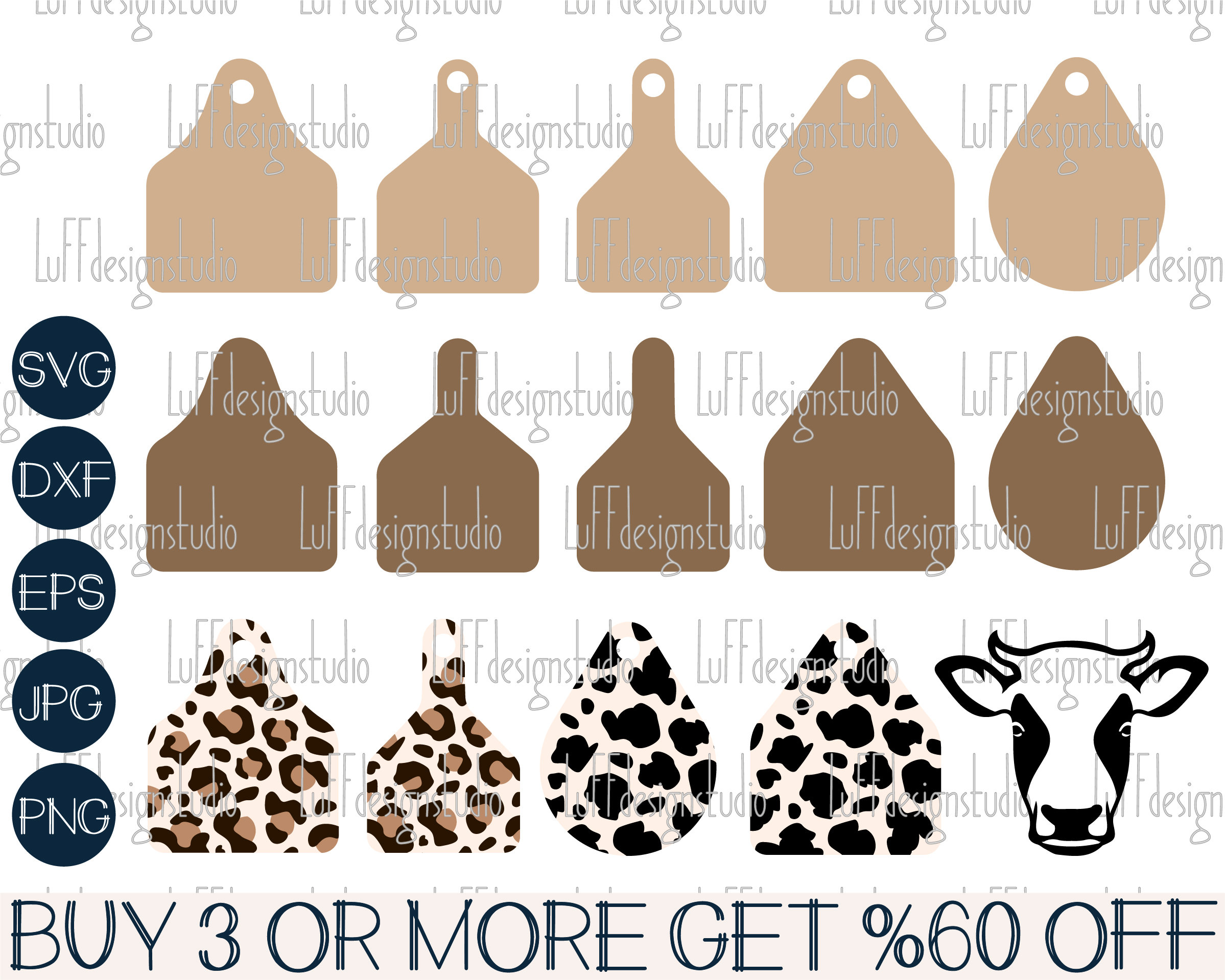 Cow Ears Printable