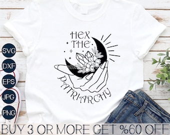 Hex Patriarchy SVG, Halloween SVG, Witchy SVG, Witch SVG, Feminist SVG, Smash Patriarchy, Plik dla Cricut, Pobieranie projektów sublimacji