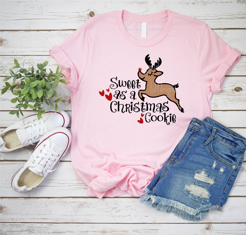 Ren SVG, Barn Jul SVG, Söt Som En Julkaka SVG, Rolig T-shirt Svg, Png, Svg-filer för Cricut, Sublimeringsdesign Nedladdningar bild 4
