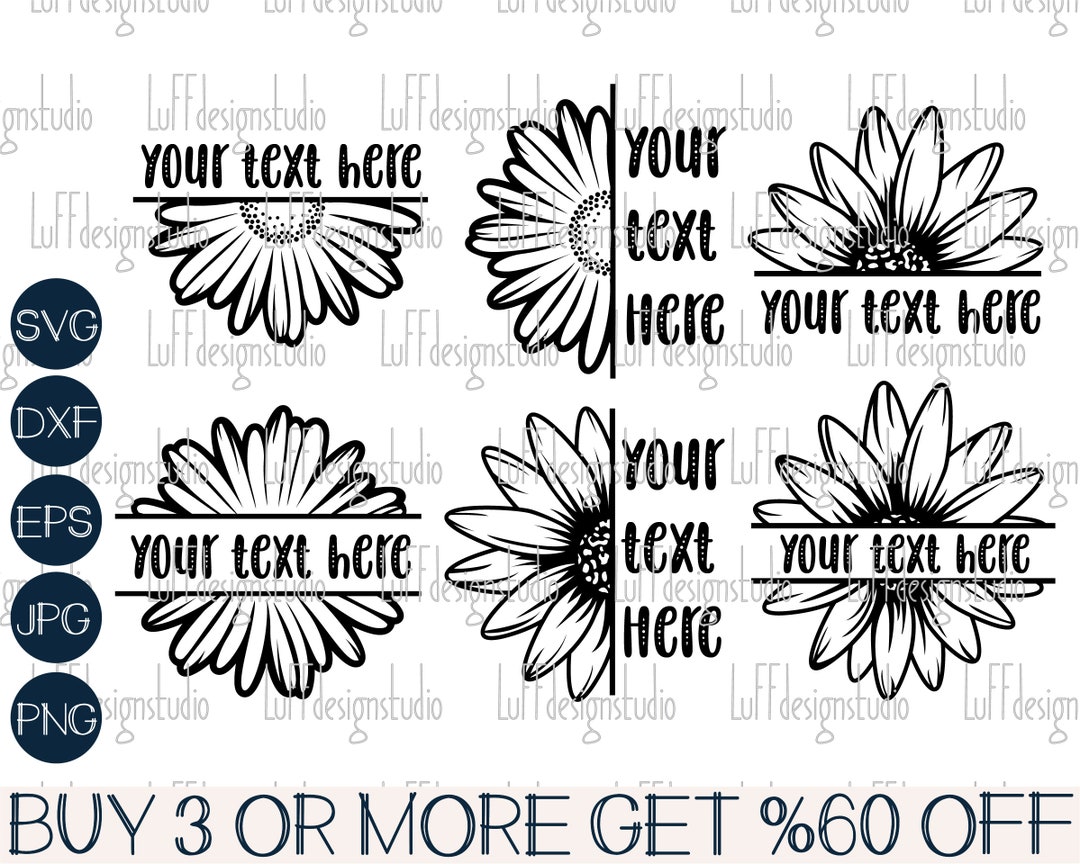 Split Sunflower SVG Bundle, Split Daisy SVG, Mom SVG, Flowers, Summer,  Shirt, Png, Dxf, Svg Files for Cricut, Sublimation Designs Downloads - Etsy, image size:1080x864