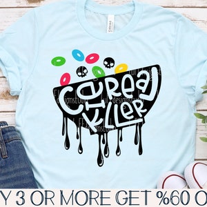 Cereal Killer SVG, Funny Kids Halloween SVG, Boy Halloween Shirt Svg, Fall Svg, Png, Svg Files For Cricut, Sublimation Designs Downloads