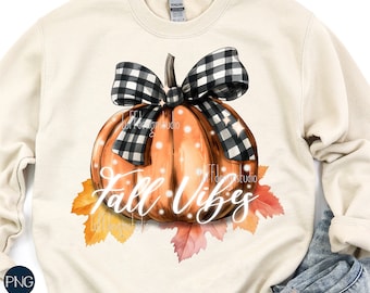 Calabaza PNG con ambiente otoñal: Clipart de Halloween de Acción de Gracias (Descarga digital)