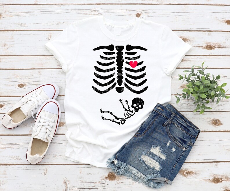 Download Baby Skeleton SVG Pregnant Skeleton SVG Halloween SVG | Etsy