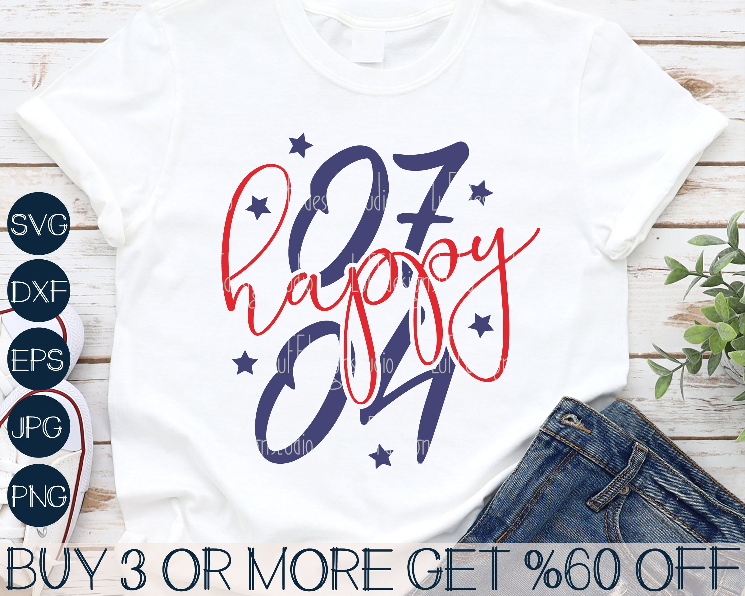 Happy 4th of July SVG Patriotic SVG Happy July Fourth SVG | Etsy