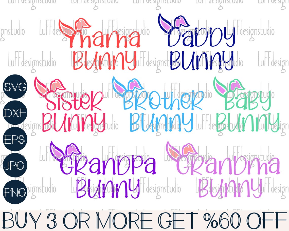 Family Easter SVG Bunny SVG Shirt SVG Mama Kids Baby | Etsy