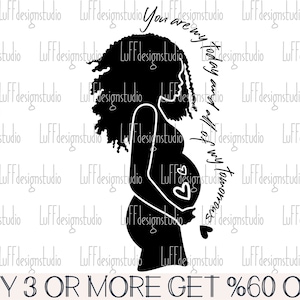 Black Mom SVG, Maternidade SVG, Gravidez SVG, Grávida Svg, Mulher Afro Svg, Png, Arquivos para Cricut, Silhueta, Downloads de Designs de Sublimação
