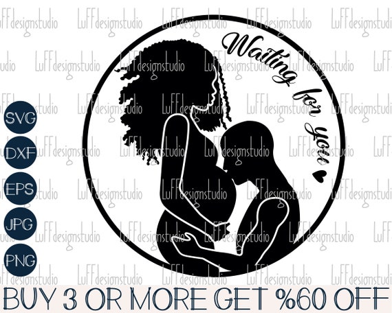 Black Mom SVG, Maternity SVG, Pregnancy SVG, Dad Svg, Afro Woman Svg, Png, Svg Files For Cricut, Silhouette, Sublimation Designs Downloads