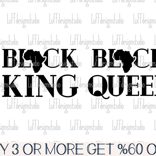 Juneteenth Svg, roi noir et reine SVG, SVG histoire des Noirs, femme noire, Saint-Valentin, Png, fichier pour Cricut, téléchargements Design par sublimation