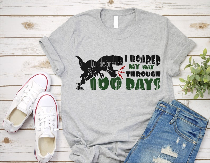 Download 100 Days of School SVG Dinosaur Teacher SVG 100th Day Dino | Etsy