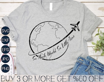 World Traveler SVG, Adventure SVG, Travel SVG, Journey, Airplane, Flight, Png, Files For Cricut, Silhouette, Sublimation Designs Downloads
