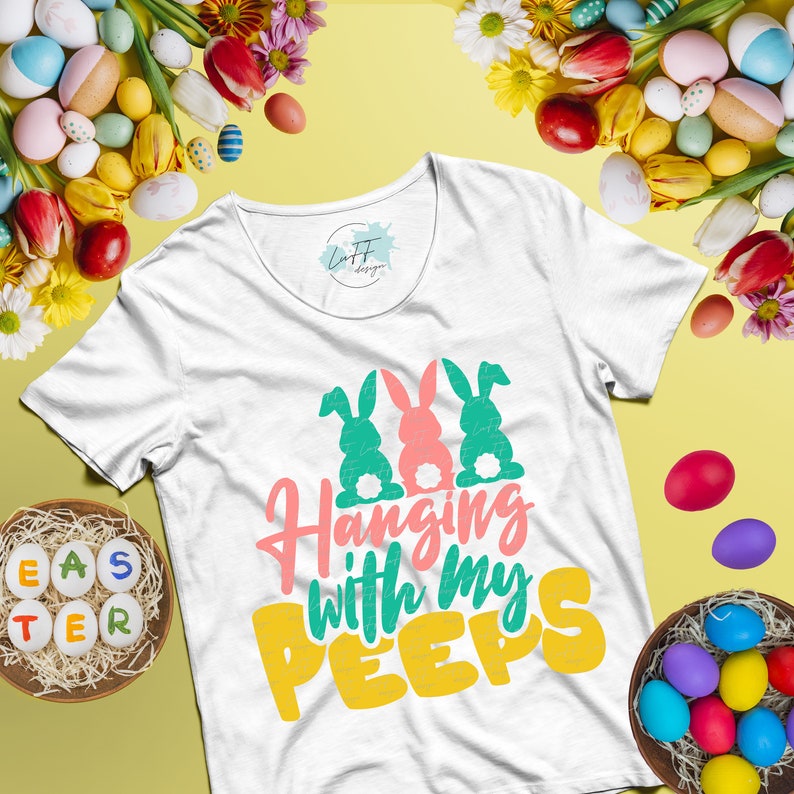 Download Hanging with My Peeps SVG Easter SVG Rabbit Silhouette Svg ...