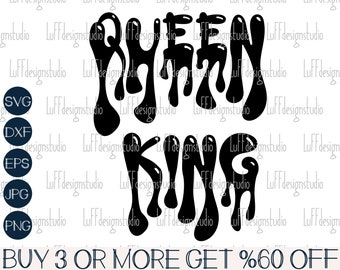 King and Queen SVG, Black History SVG, Valentines Day SVG, Black Queen Svg, Black King, Png, Files For Cricut, Sublimation Designs Downloads