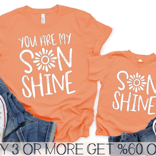 Mothers Day SVG, Mommy and Me SVG, You Are My Sonshine SVG, Matching Shirt Svg, Png, Svg Files For Cricut, Sublimation Designs Downloads