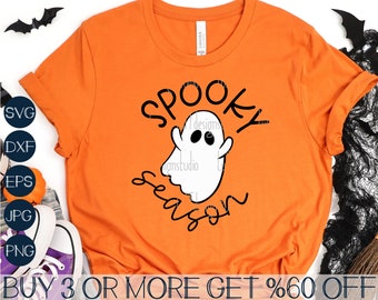 Spooky Season SVG, Halloween-shirt SVG, Ghost SVG, Spooky Png, Spooky Vibes Svg, Png, Svg-bestanden voor Cricut, sublimatie ontwerpen downloads