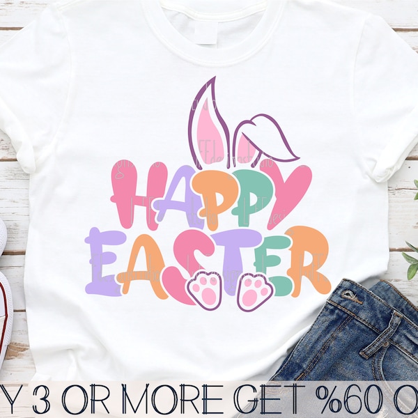 Easter SVG, Happy Easter SVG, Bunny SVG, Easter Shirt Svg, Kids Easter Png, Popular Svg, Svg Files For Cricut, Sublimation Designs Downloads