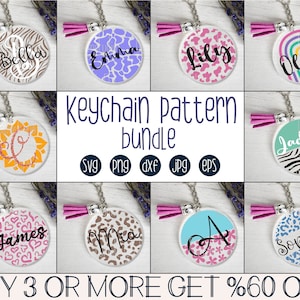 Keychain SVG Bundle, Round Key Chain SVG, Circle Leopard Pattern SVG, Cheetah, Acrylic, Png, Files For Cricut, Sublimation Designs Downloads