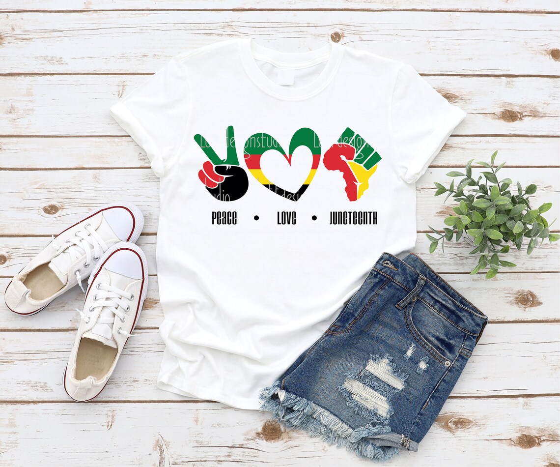 Download Peace Love Juneteenth SVG Fist SVG Black History SVG | Etsy