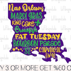 Karneval SVG, New Orleans SVG, Louisiana SVG, Zustand SVG, lustige Karneval Shirt svg, Png, Dateien für Cricut, Sublimation Designs Downloads