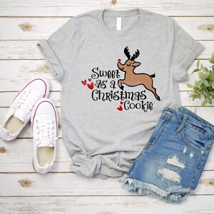 Ren SVG, Barn Jul SVG, Söt Som En Julkaka SVG, Rolig T-shirt Svg, Png, Svg-filer för Cricut, Sublimeringsdesign Nedladdningar bild 2