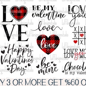 Valentines Day SVG Bundle, Be Mine SVG, Love SVG, Buffalo Plaid Heart Svg, Shirt, Png, Svg Files For Cricut, Sublimation Designs Downloads