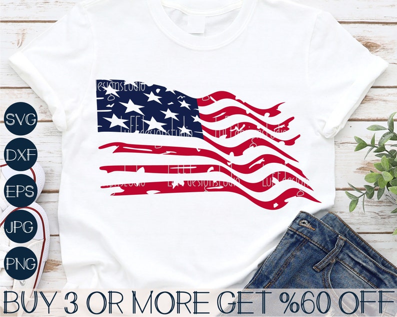 Download Waving American Flag SVG Veterans Day Svg Distressed | Etsy