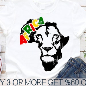 Juneteenth Svg, Storia dei neri SVG, Africa SVG, Leone SVG, Melanina Svg, Afroamericano, Png, File per Cricut, Download di disegni per sublimazione