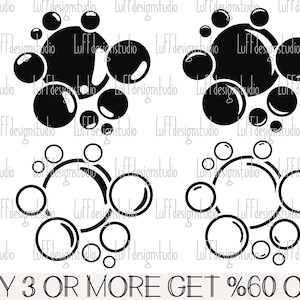 Bubbles SVG Bundle, Blowing Bubbles SVG, Soap Bubbles, Vector, Png, Svg Files For Cricut Designs, Silhouette, Sublimation Designs Downloads