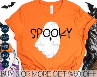 Spooky SVG, Ghost SVG, Halloween SVG, Boo Svg, Spooky Season Svg, Spooky Vibes Svg, Png, Svg Files for Cricut, Sublimation Designs Downloads