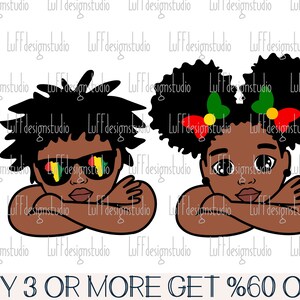 Juneteenth SVG, Schwarzes Mädchen SVG, Schwarzer Junge SVG, Afro Kinder SVG, Schwarze Geschichte SVG, Png, Dateien für Cricut, Sublimation Designs Downloads