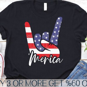 Divertidos SVG del 4 de julio, SVG de Estados Unidos, SVG de la bandera estadounidense, Svg de roca en la mano, Svg patriótico, Png, Archivos para Cricut, Descargas de diseños de sublimación