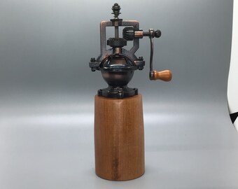 Maple Burl Antique Style Pepper Grinder