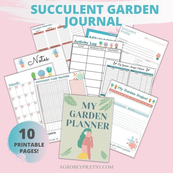 Succulent Garden Planner and Journal/ Printable Plant Journal | Etsy