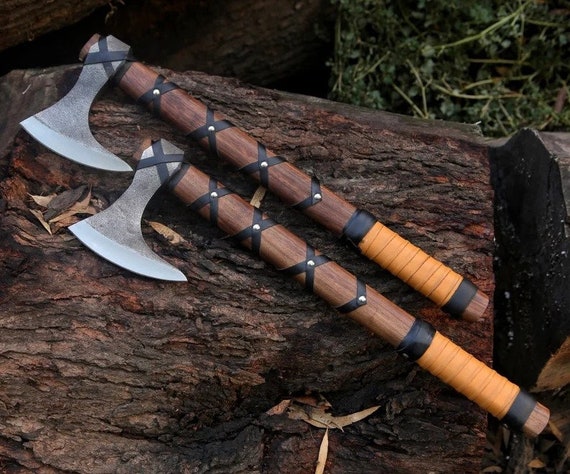 Hache viking en acier forgé à la main, type B (60 cm.) ⚔️ Boutique Épées