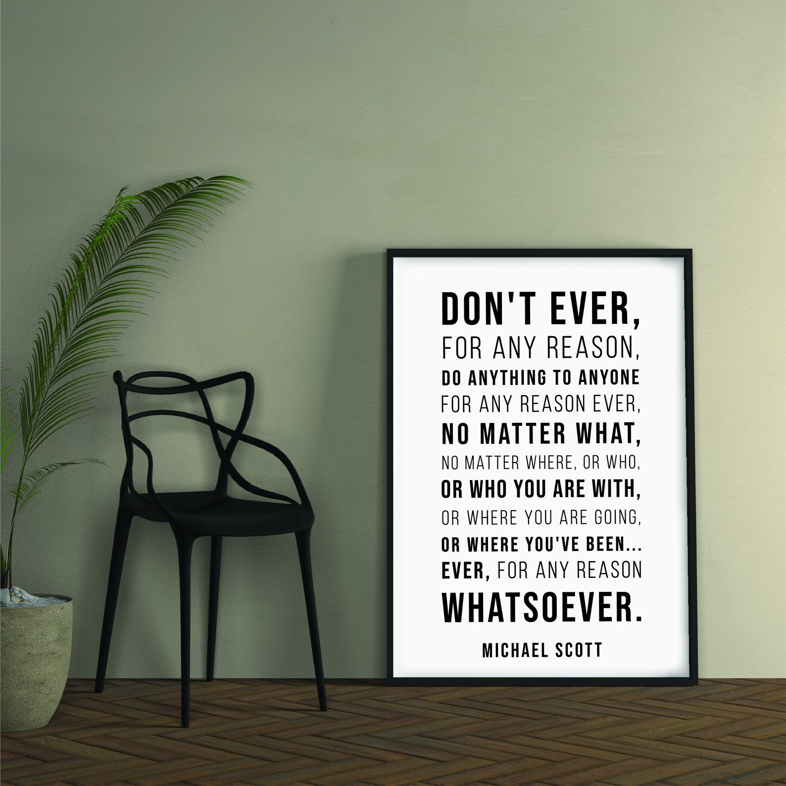 the office tv show michael scott quote print dont ever etsy