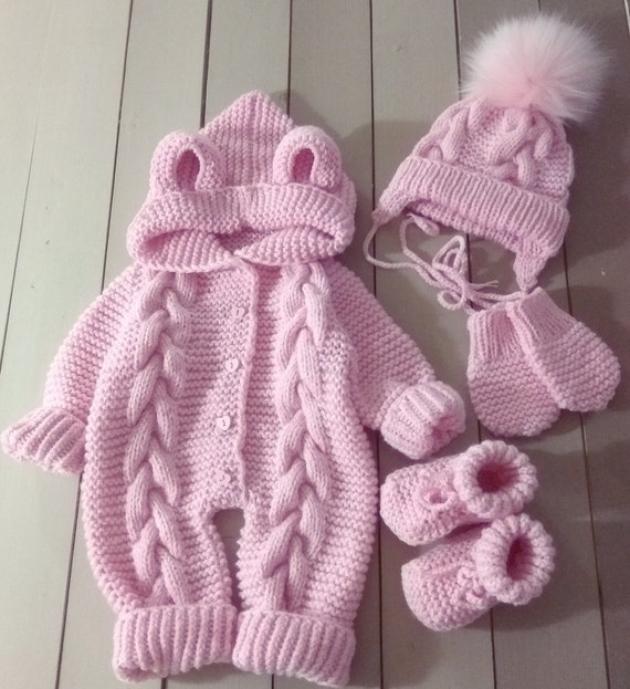 Knitting pattern for baby jumpsuit knitted baby romper | Etsy