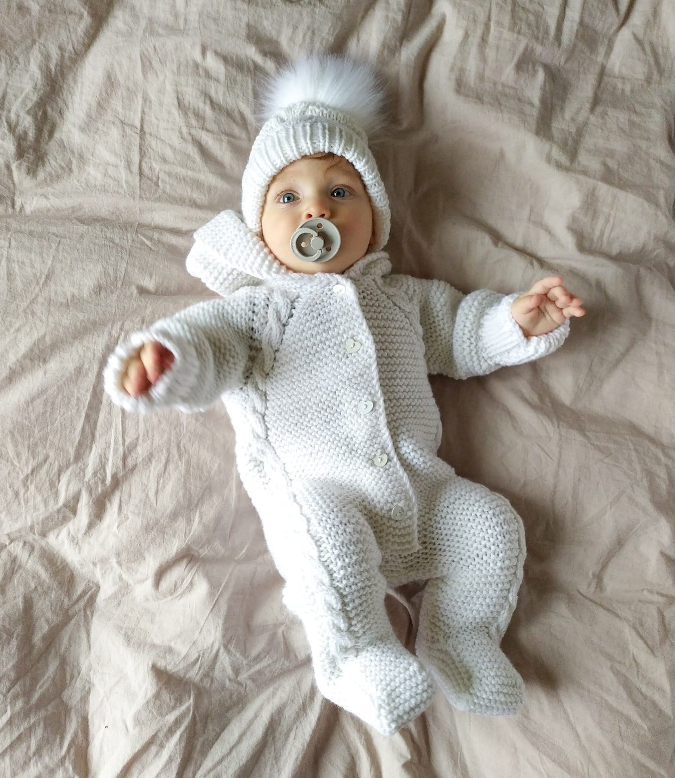 Knitting pattern for baby jumpsuit 03 36 months pdf Etsy