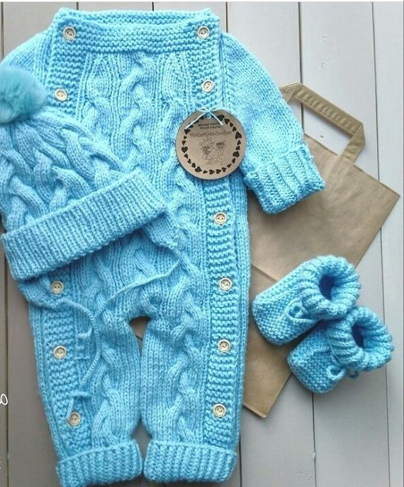 knitted baby jumpsuit