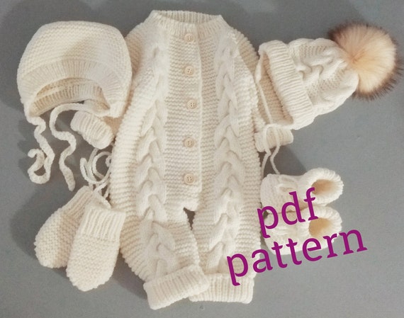 knitted baby jumpsuit