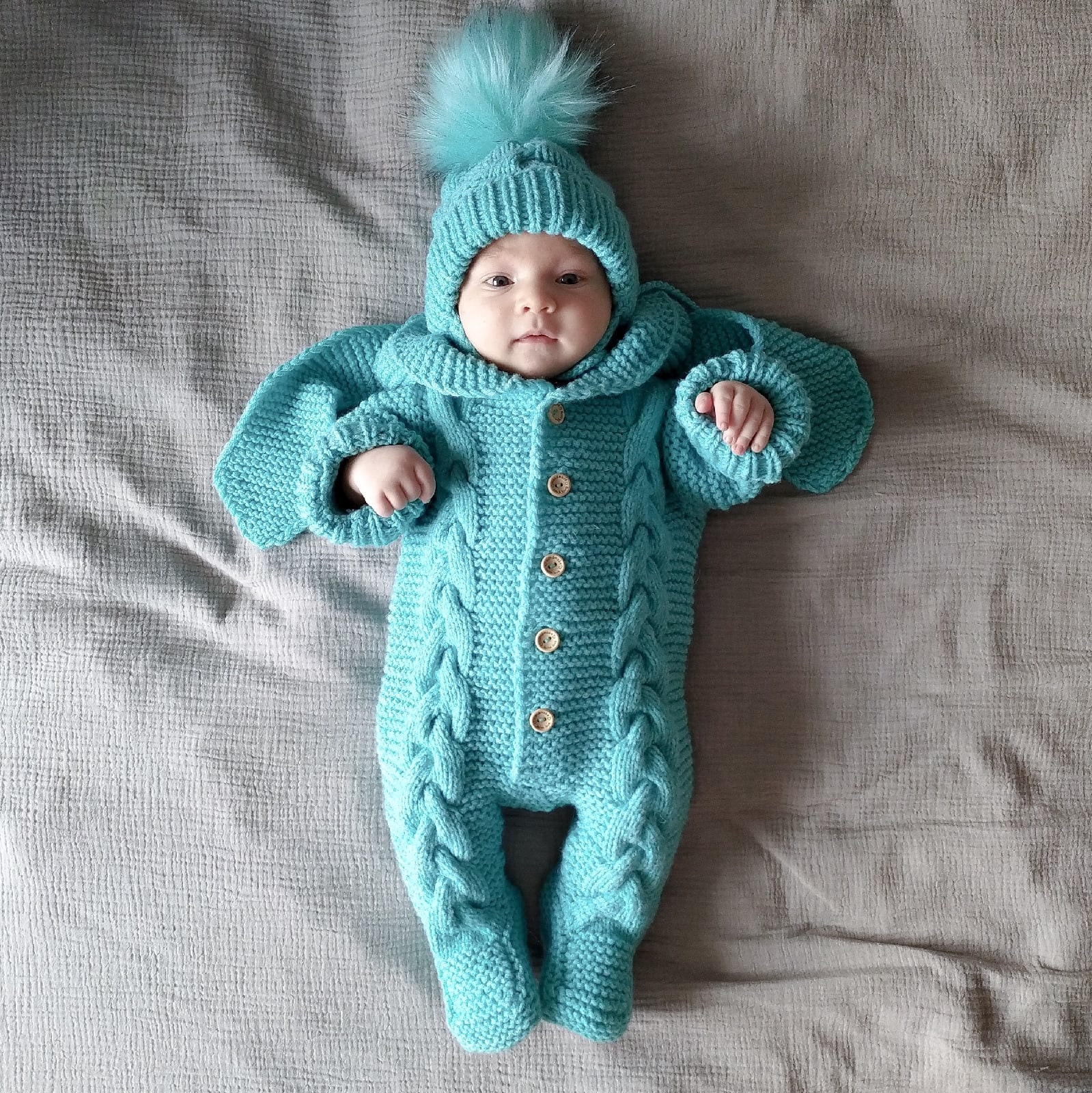Knitting pattern for baby jumpsuit 0-3 3-6 months baby | Etsy