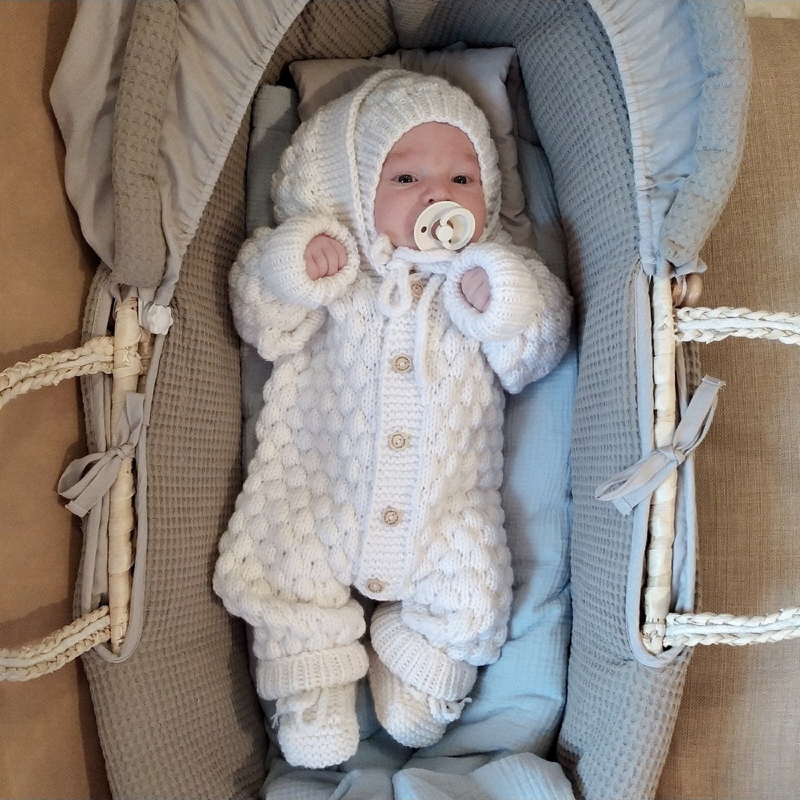 Knitting pattern for baby jumpsuit knitted baby romper Etsy
