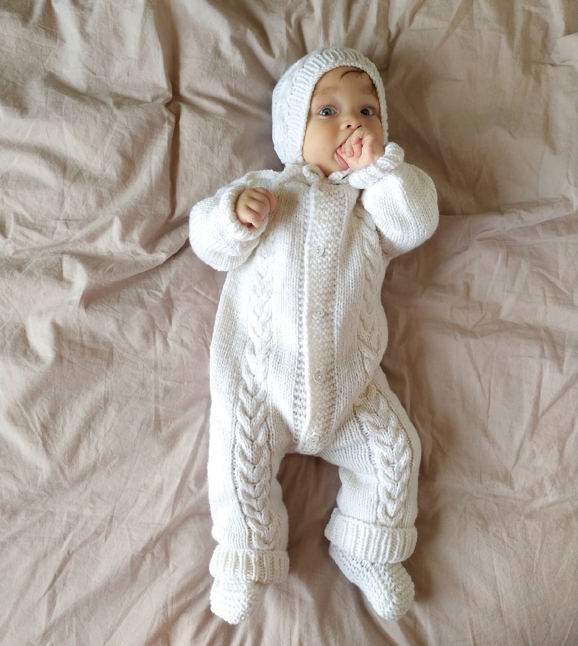 Knitting pattern for baby jumpsuit baby cap hedband Etsy