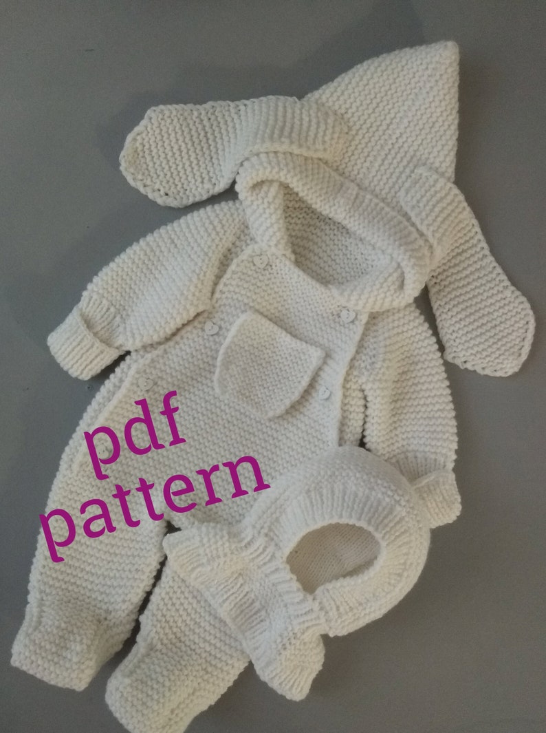 helmet instant download Knitting pattern for baby jumpsuit 3-6 months 0-3 pdf instructiion in English