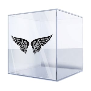 Angel Wings Sticker – Elegant Black Vinyl Decal for Cars, Laptops, and Wall Decor AII4M