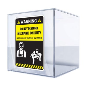 Decal Sticker Do Not Disturb Mechanic On Duty Auto-moto repair mechanic Funny sign store decoration W85W8