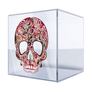 Calcomanía Pegatina Calavera Floral tribal flor poder decoración de la sala Vinilo de alta calidad KR958