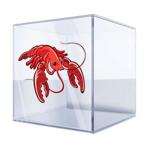 Fun Cartoon Lobster Shellfish Crab Sticker – Bright and Cheery Lobster Vinyl Decal for Cars, Laptops, Water Bottles, Coolers, Durable AFBMS
