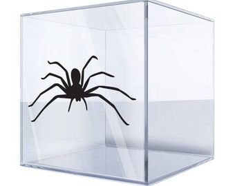 Creepy Spider Silhouette Vinyl Sticker – Bold Spider Decal for Cars, Laptops, and Walls, Durable and Weatherproof AD774