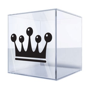 Classic Crown Silhouette Prince king queen  Sticker – Royal Black Vinyl Decal for Car, Laptop, Mirror, and More ABMBB