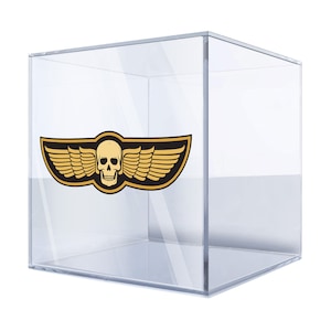 Sticker gevleugelde schedel – zwartgouden schedel met vleugels RC vlieger luchtmacht sticker voor auto&#39;s, motorfietsen, laptops, decor, verwijderbaar vinyl ADMU7