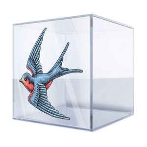 Vintage Swallow Bird Sticker – Retro Tattoo-Inspired Vinyl Decal for Laptops, Cars, and Wall Decor BM777